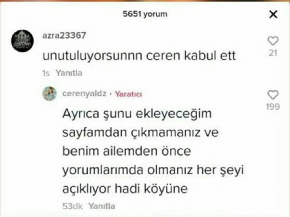 ceren yaldiz takipcisine boyle tepki gosterdi